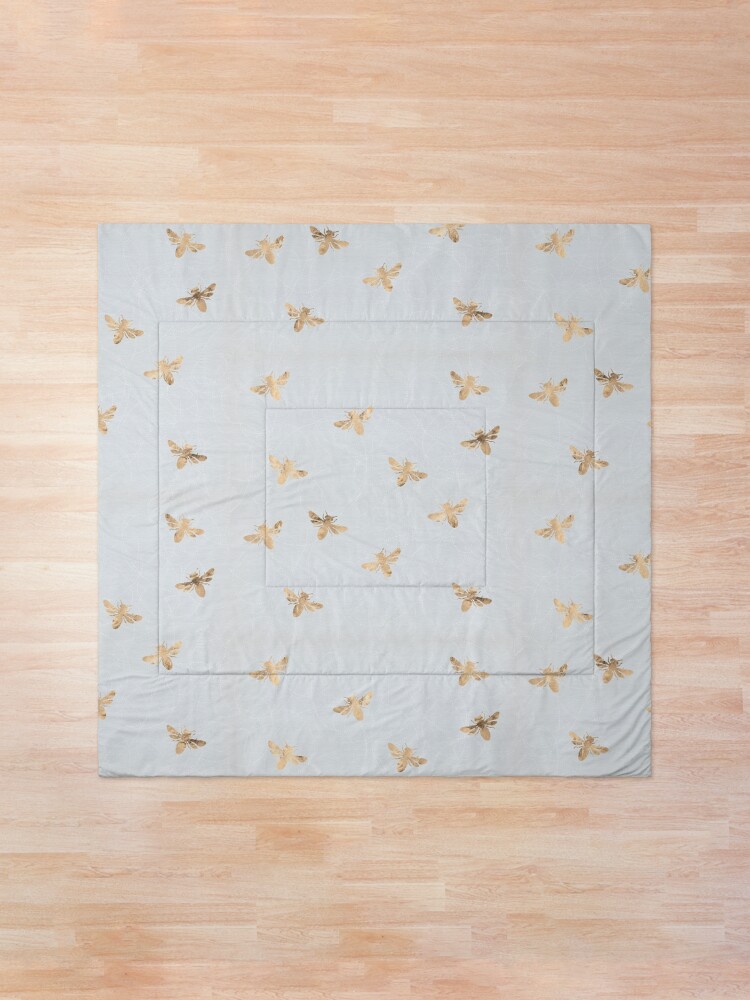 Alternate view of Rose Gold Bees Pattern Comforter