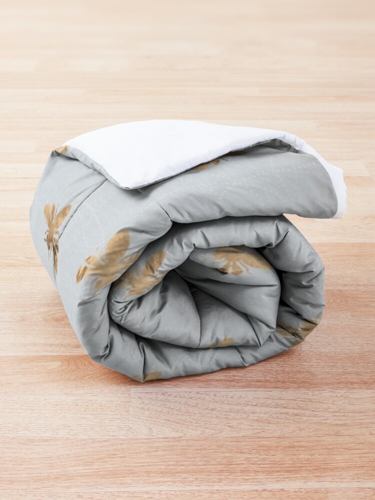 Alternate view of Rose Gold Bees Pattern Comforter
