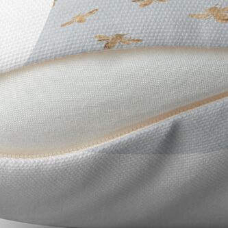 Alternate view of Rose Gold Bees Pattern Floor Pillow