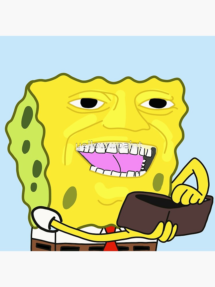 Spongebob meme face | Art Board Print