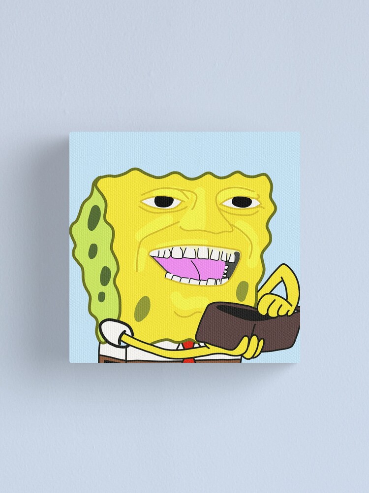 Spongebob meme face | Canvas Print