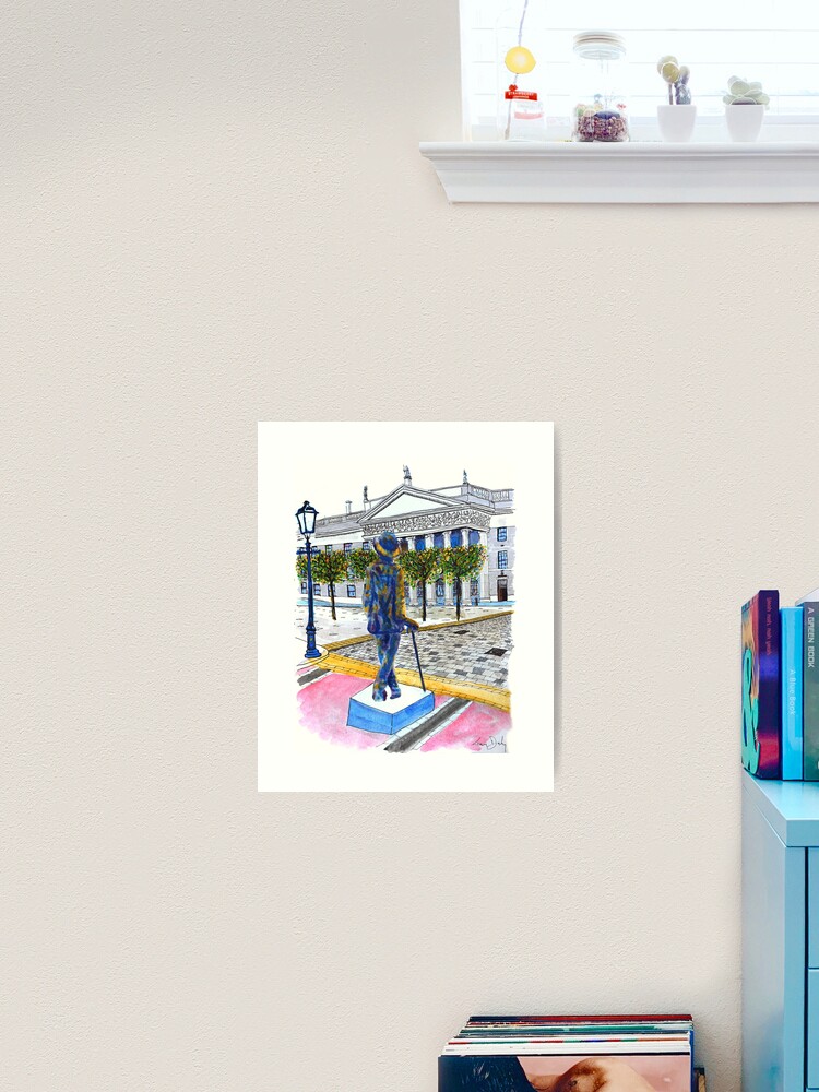Thumbnail 2 of 3, Art Print, James Joyce and the GPO (Dublin, Ireland) designed and sold by eolai.
