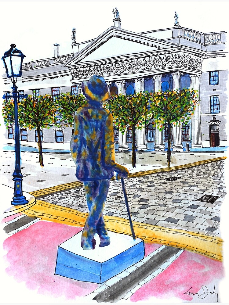 Thumbnail 3 of 3, Art Print, James Joyce and the GPO (Dublin, Ireland) designed and sold by eolai.