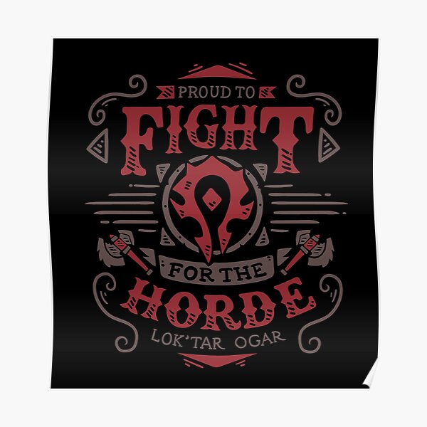 Lutte pour la Horde - Rpg de jeu - Art vintage Poster
