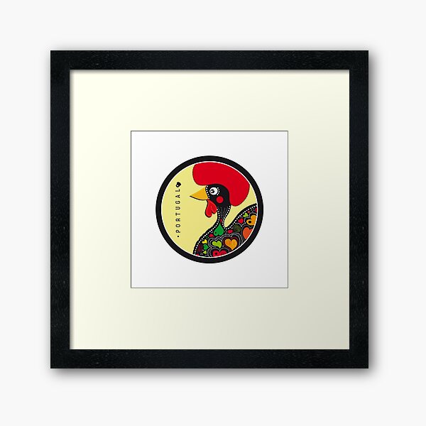 Symbols of Portugal - Rooster of Barcelos Framed Art Print