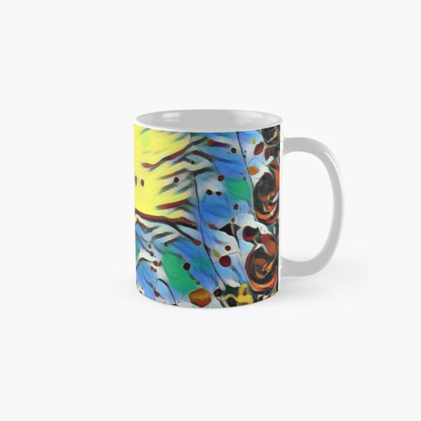 Poppy Circle 2 designed and created by (c) Janet Watson Art Classic Mug