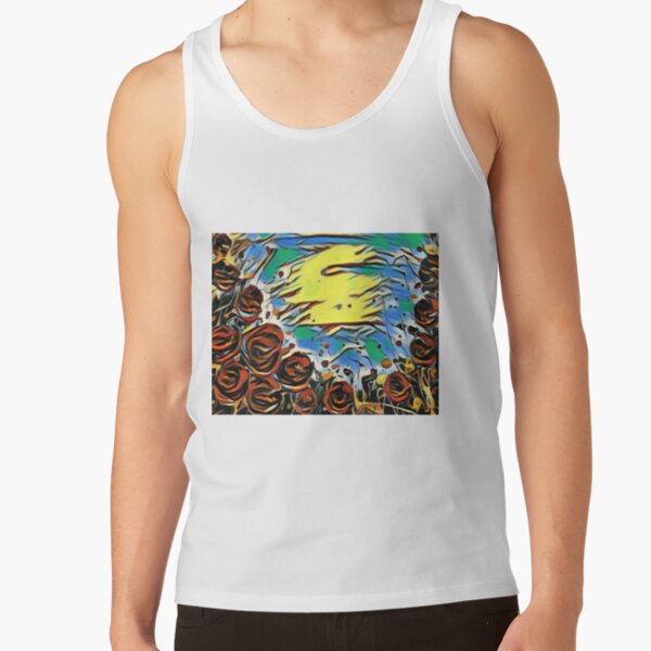 Poppy Circle 2 designed and created by (c) Janet Watson Art Tank Top