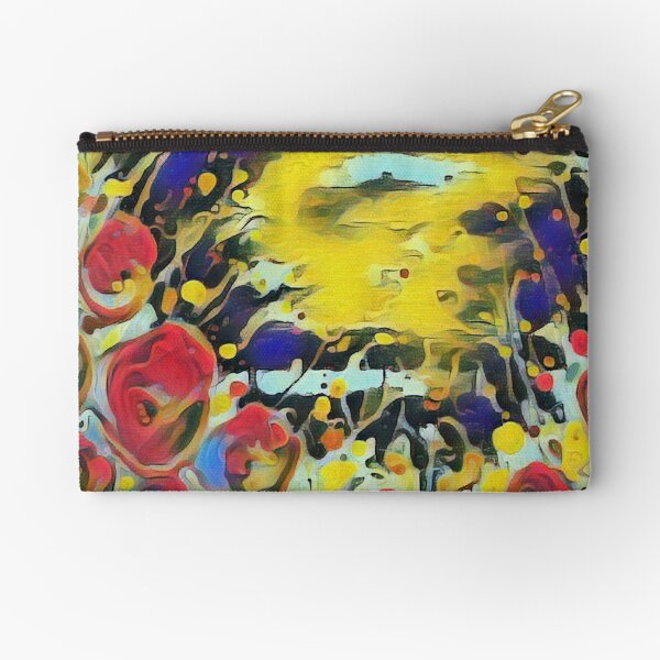 Poppy Garden 19 designed & created by (c) Janet Watson Art Zipper Pouch