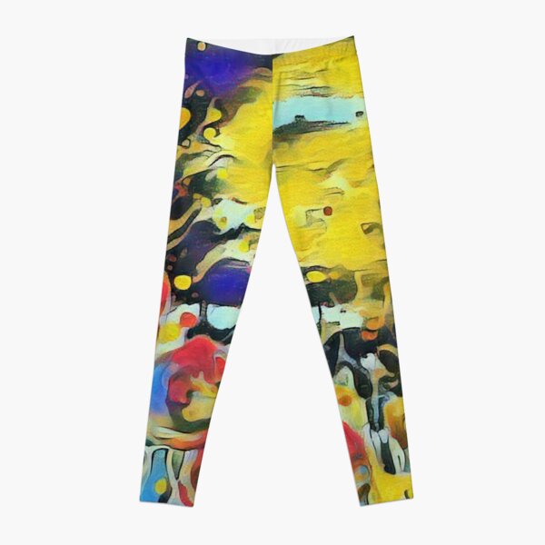 Poppy Garden 19 designed & created by (c) Janet Watson Art Leggings