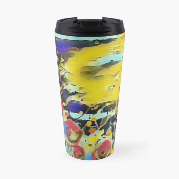 Poppy Garden 19 designed & created by (c) Janet Watson Art Travel Mug