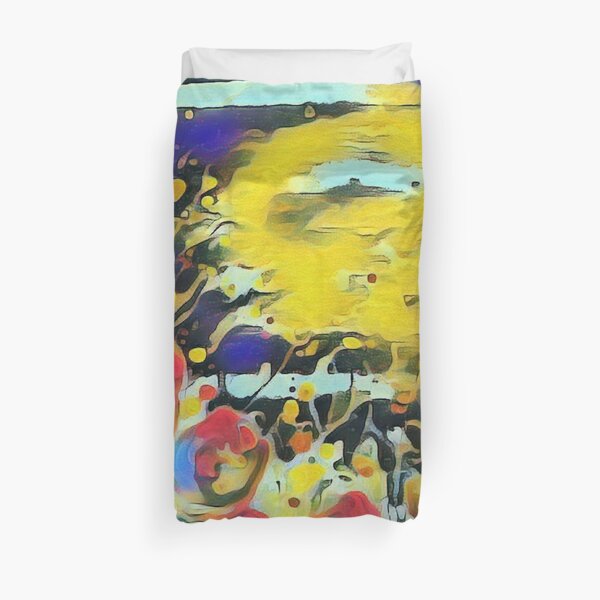 Poppy Garden 19 designed & created by (c) Janet Watson Art Duvet Cover