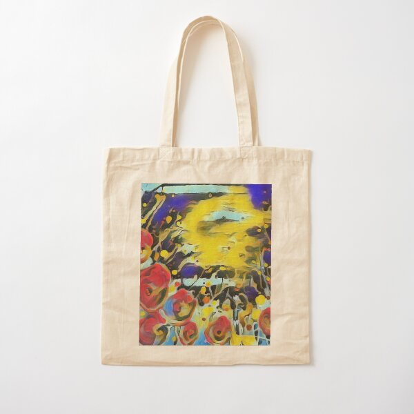 Poppy Garden 19 designed & created by (c) Janet Watson Art Cotton Tote Bag