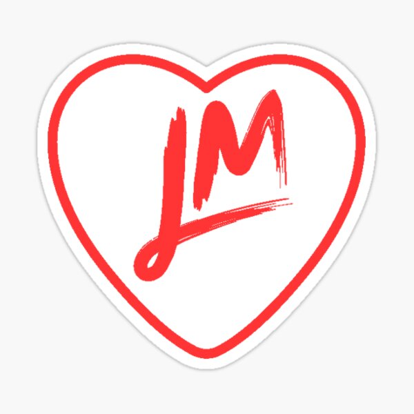 Little mix Red Heart Repeated Print Sticker