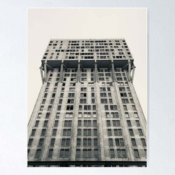 Item preview, Velasca Tower, Milan skyscraper, black & white photography, Milano, Lombardia designed and sold by Spallutos.
