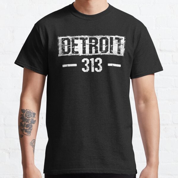 Detroit T-shirts: Detroit 313 Area Code T-shirt by Detroit 