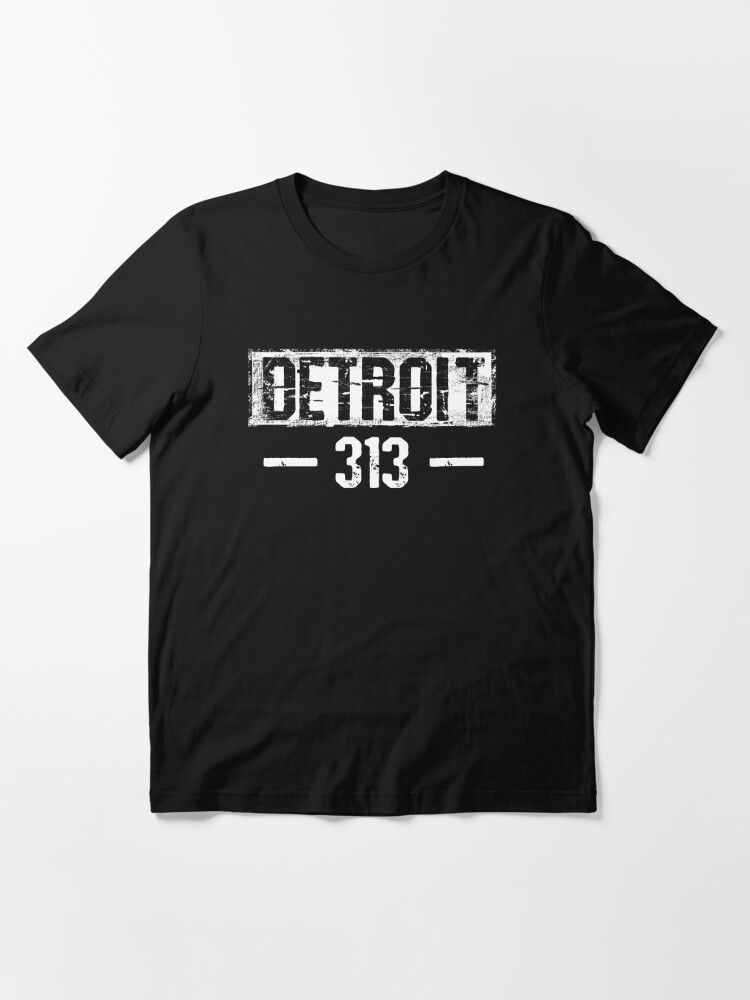 Detroit Life 313 RED/WHT T Shirt L / Red/Black