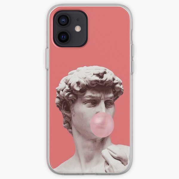 Estatua griega chicle Funda blanda para iPhone