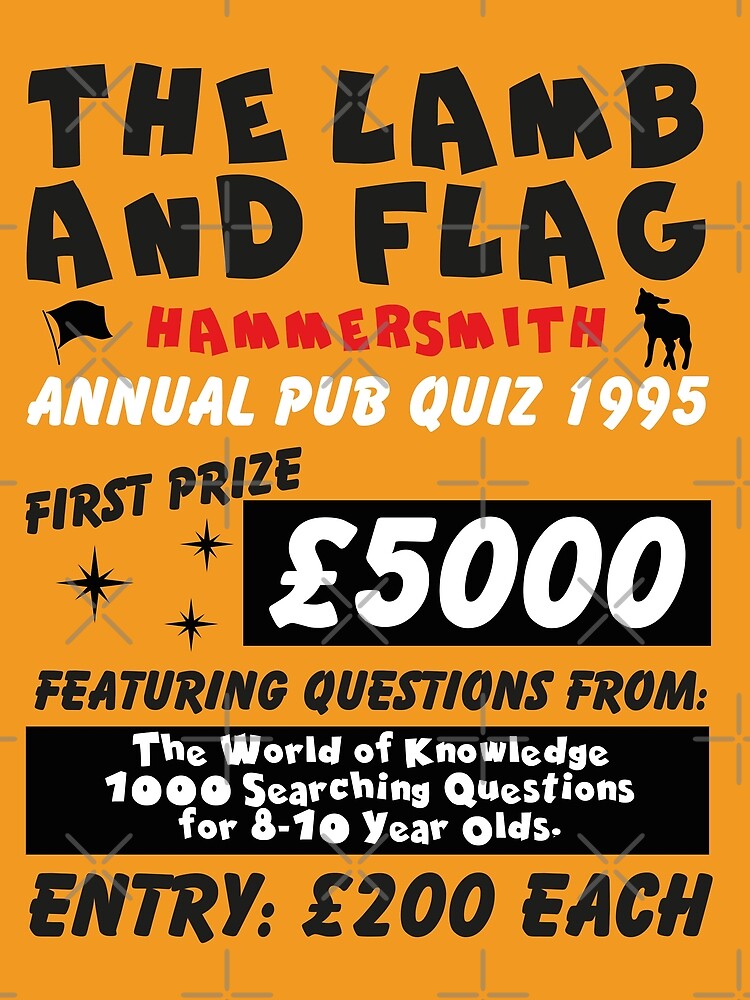 "The Lamb and Flag Annual Pub Quiz" Poster for Sale by McPod Redbubble