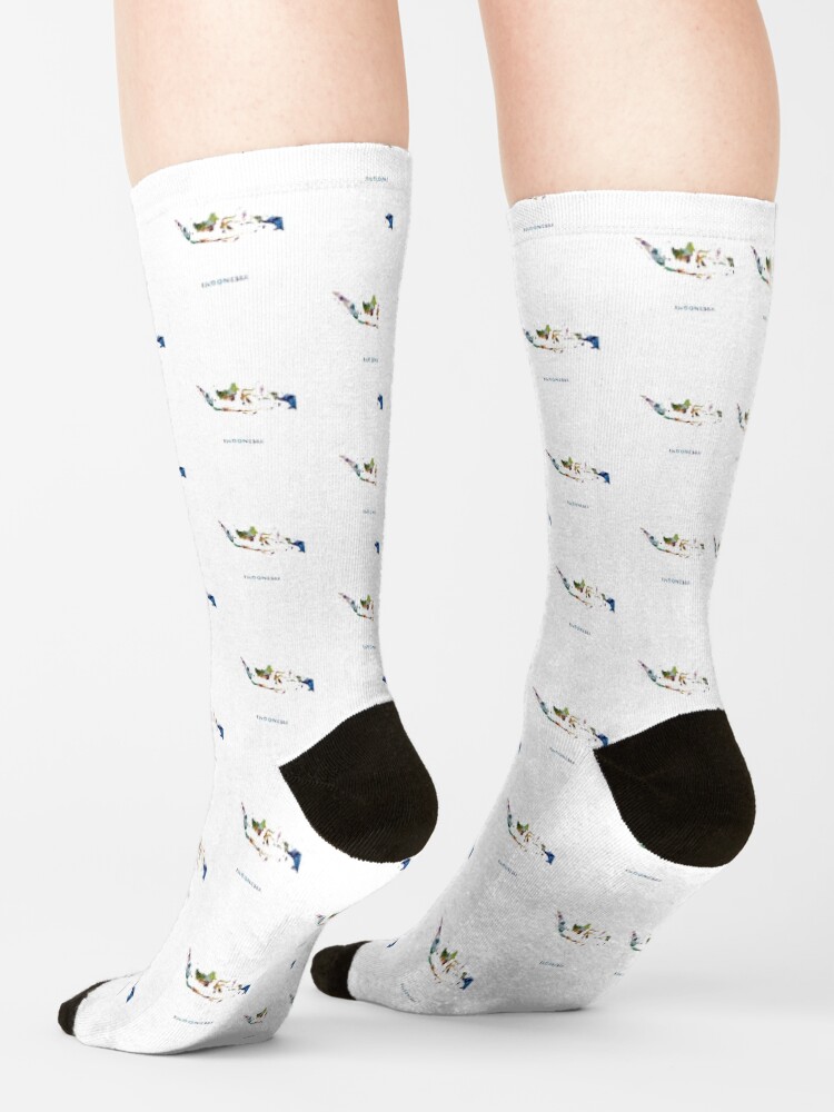"Indonesia" Socks by MonnPrint Redbubble