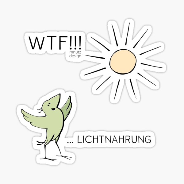 Wortspiel - Urbane Krähe - Lichtnahrung Sticker