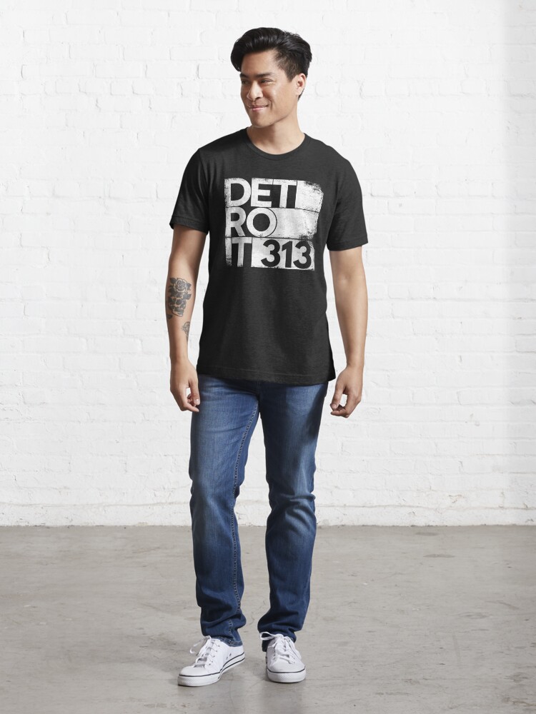 Detroit Life 313 T Shirt XL / Blk/Silver