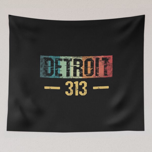 Item preview, Detroit 313 Code Area Michigan State Vintage Lover Gift  designed and sold by alenaz.