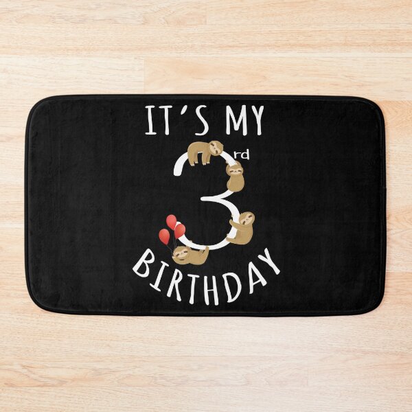 Item preview, It's My 3rd Birthday Sloth 3 Years Old Kid B-day Party design designed and sold by Grabitees.