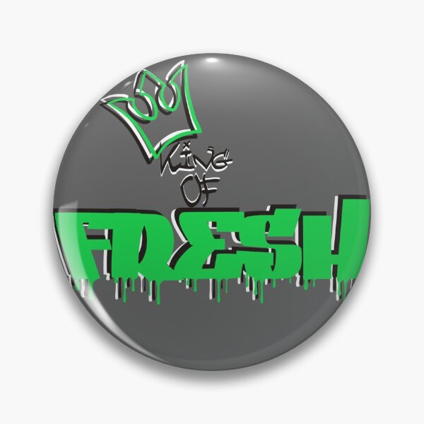 Item preview, King of Fresh, funky neon green, black, white and gray design- dope. designed and sold by BOLDconcepts.