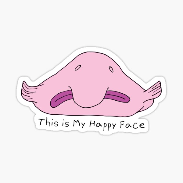 Blob Fish Funny Face Fish  Sticker for Sale by DeepFriedArt