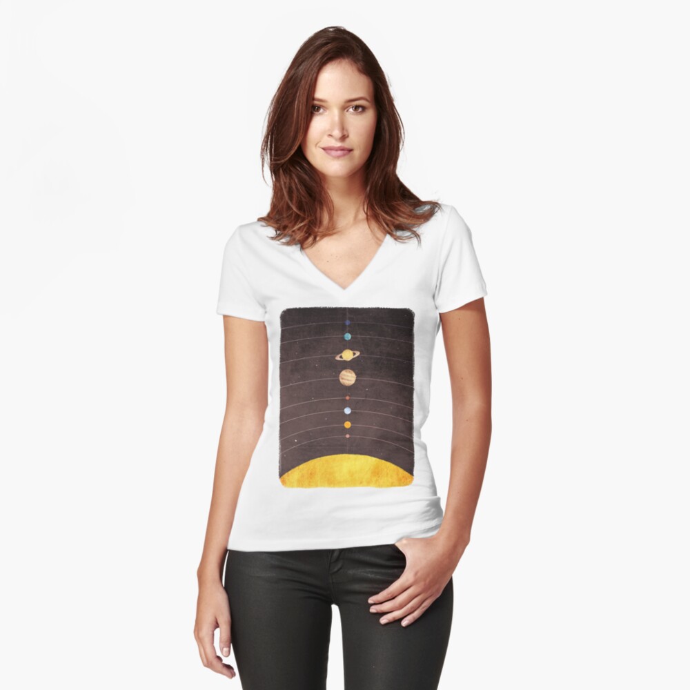 Item preview, Fitted V-Neck T-Shirt designed and sold by annisatiarau.