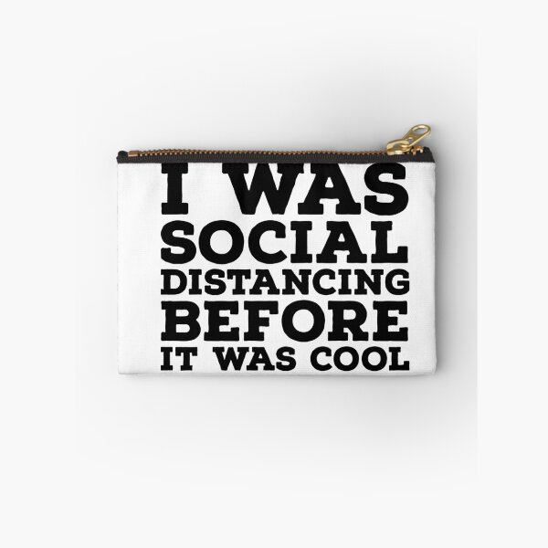 Item preview, I WAS SOCIAL DISTANCING BEFORE IT WAS COOL - MINIMALIST - STICKER  designed and sold by Tropical Blood.