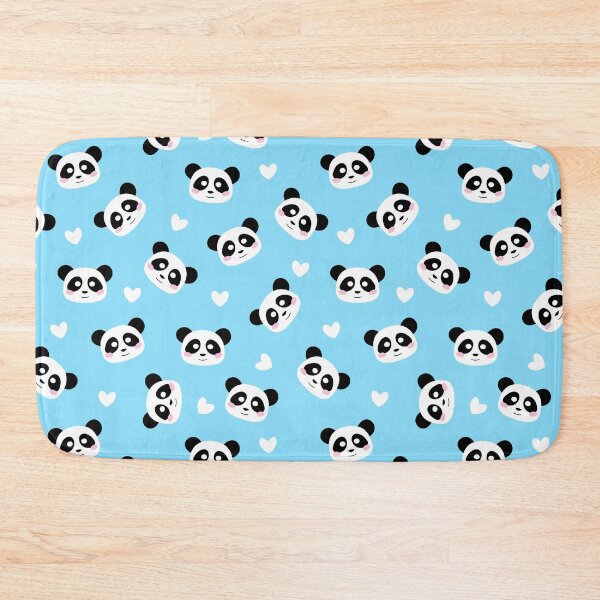 Item preview, kawaii panda pattern light blue designed and sold by GriffyPrints.