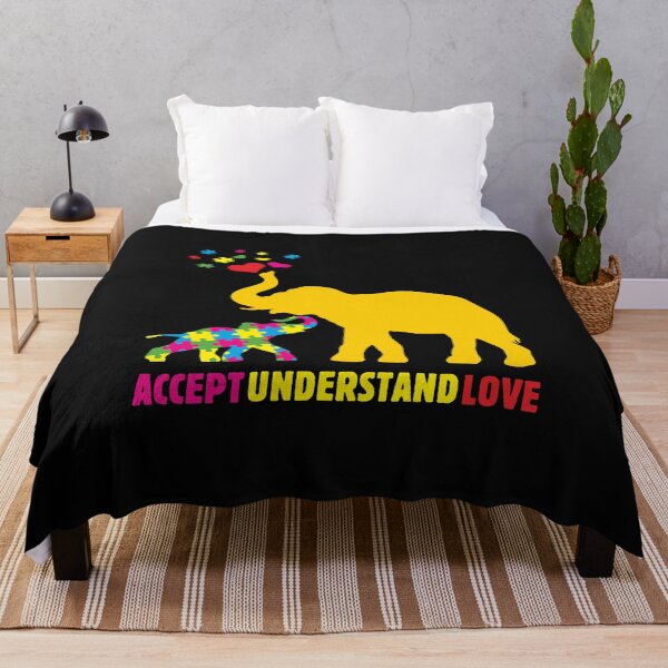 Item preview, Autism Awarenesses Elephant Mom Accept Understand Love Cute Hearts Gift designed and sold by alenaz.