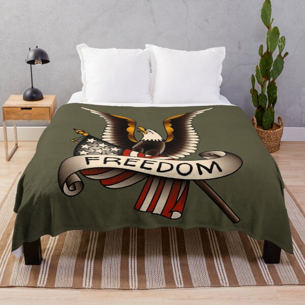 Item preview, Salty-Dog2 American Traditional Patriotic Eagle and Flag designed and sold by Salty-Dog2.