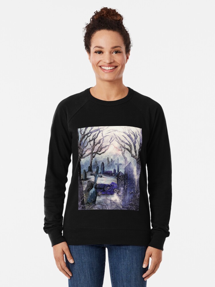 Alternate view of crooked soul. Lightweight Sweatshirt