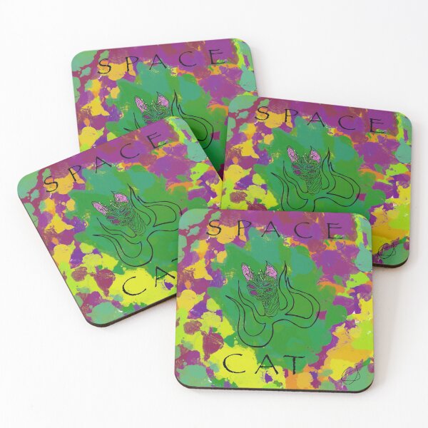 Item preview, Space cat colour splat designed and sold by Lottie-creates.