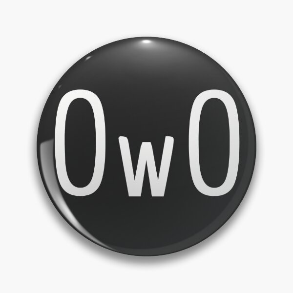 Item preview, OwO - the cute blank stare. White on black. designed and sold by PrintPit.