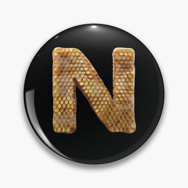 Item preview, N Letter 3d Honey Alphabet Font designed and sold by HelloFromAja.