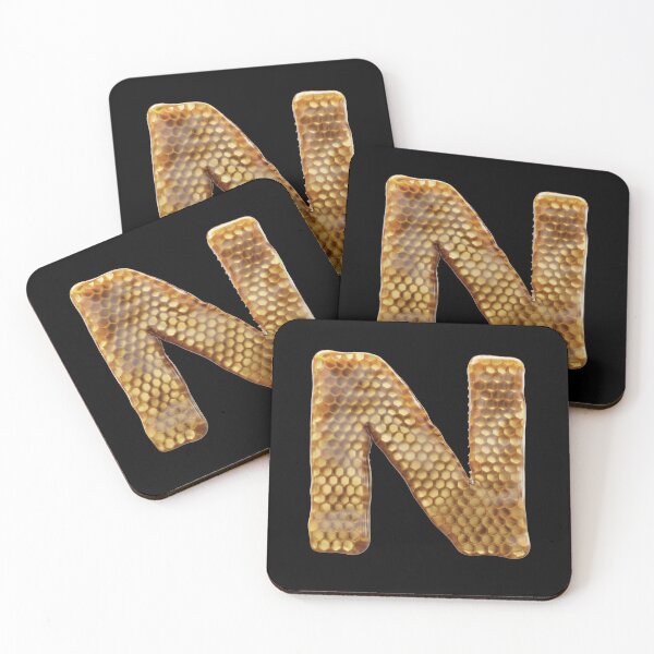 Item preview, N Letter 3d Honey Alphabet Font designed and sold by HelloFromAja.