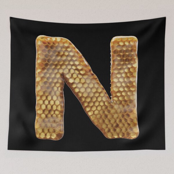 Item preview, N Letter 3d Honey Alphabet Font designed and sold by HelloFromAja.