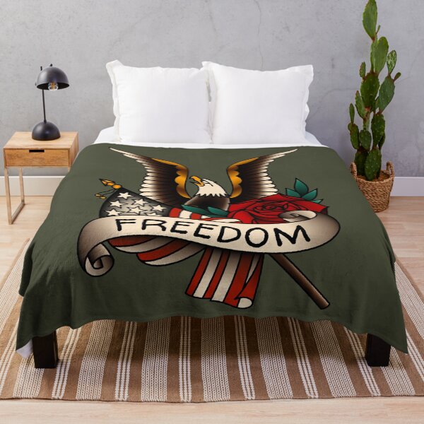 Item preview, Salty-Dog2 American Traditional Patriotic Eagle with Rose designed and sold by Salty-Dog2.