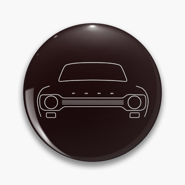 Item preview, Ford Escort Mk1 classic car outline graphic (white) designed and sold by soitwouldseem.