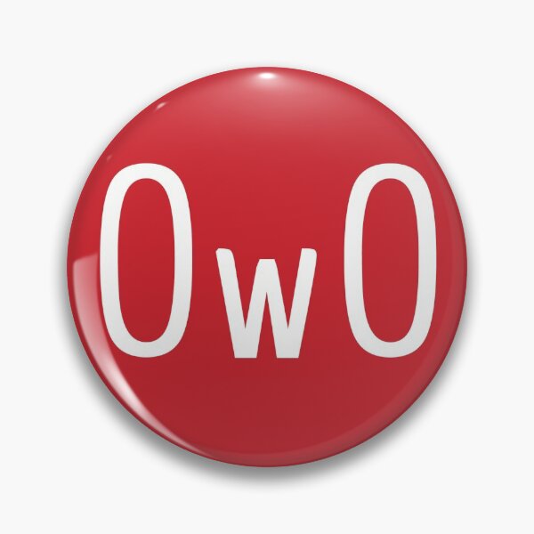 Item preview, Copy of OwO - the cute blank stare. White on flame scarlet. designed and sold by PrintPit.