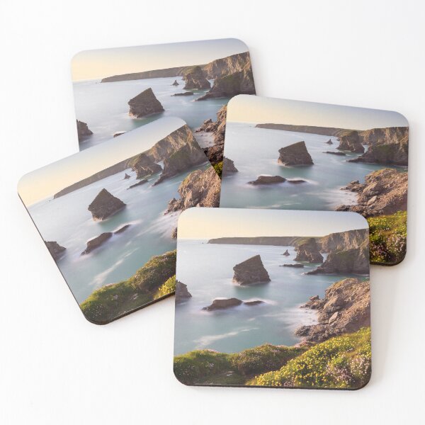 Item preview, Spring flowers and sea stacks (Bedruthan Steps) designed and sold by bitm2007.