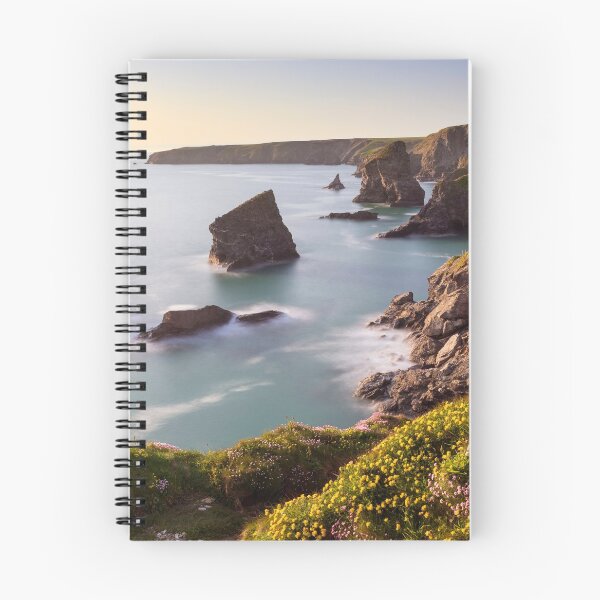 Item preview, Spring flowers and sea stacks (Bedruthan Steps) designed and sold by bitm2007.
