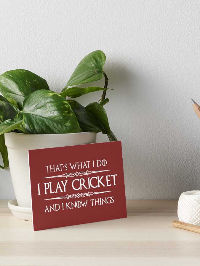 Cricket Player & Coach Gifts - I Play Cricket and I Know Things Funny Gift  Ideas for Cricket Players & Coaches with Bat & Games