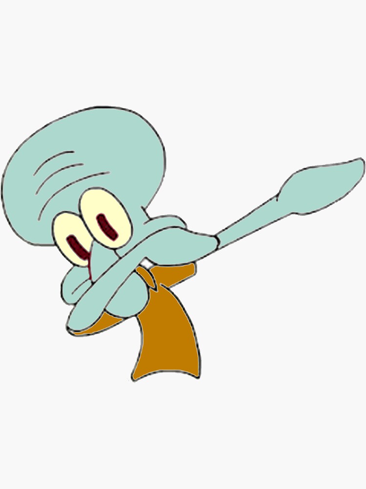 Squidward Dab Sticker For Sale By Omgzboring Redbubble