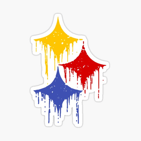 Pittsburgh Steelers Dripping Hypocycloids Sticker