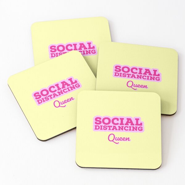 Artikelvorschau, SOCIAL DISTANCING - QUEEN - FUNNY - YELLOW- PINK entworfen und verkauft von Tropical Blood.
