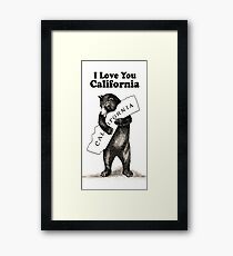 Vintage I Love You California Framed Print
